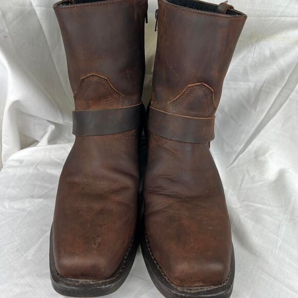 Dingo DI19094-Brown-W-Harness Leather CowBoy Motorcycle Boots Size 15 - Picture 5 of 8